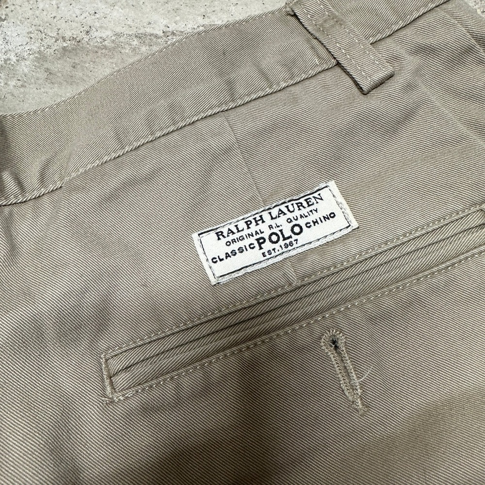 Polo Ralph Lauren Prospect Shorts Mens 31 Beige Cotton Casual Chino Classic - Picture 9 of 9